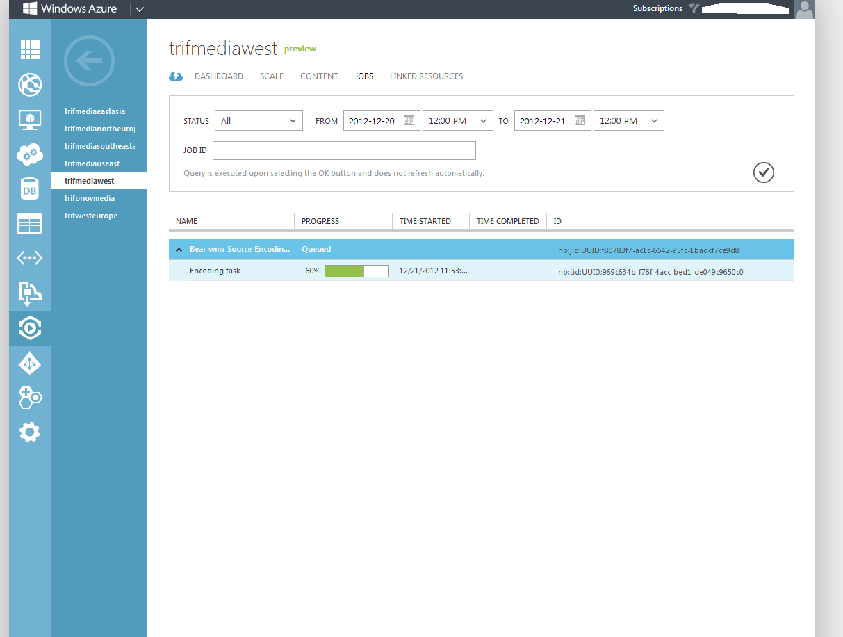 Windows Azure Media Services Job Progress